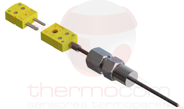 Termopar com Conector Miniatura na Bainha (com Bucim) - THCOM TC34