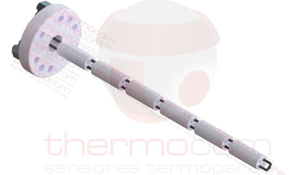 Termopar com Isoladores e Bloco de Ligação Cerâmico - THCOM TC52