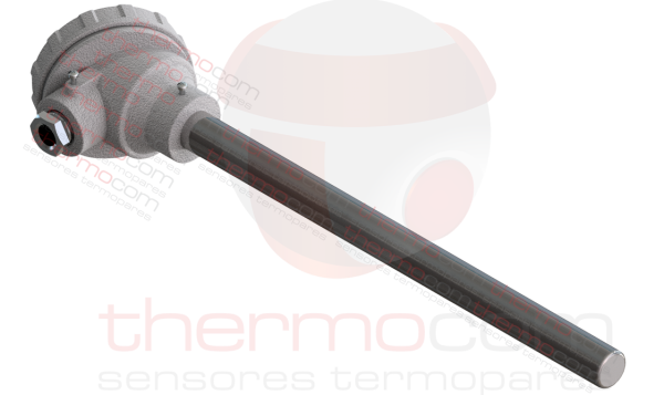 Termopar com Cabeçote e Tubo de Proteção Inox Schedule - THCOM TC44