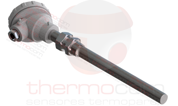 Termorresistência com Cabeçote e Tubo de Proteção (com Bucim) - THCOM TR44