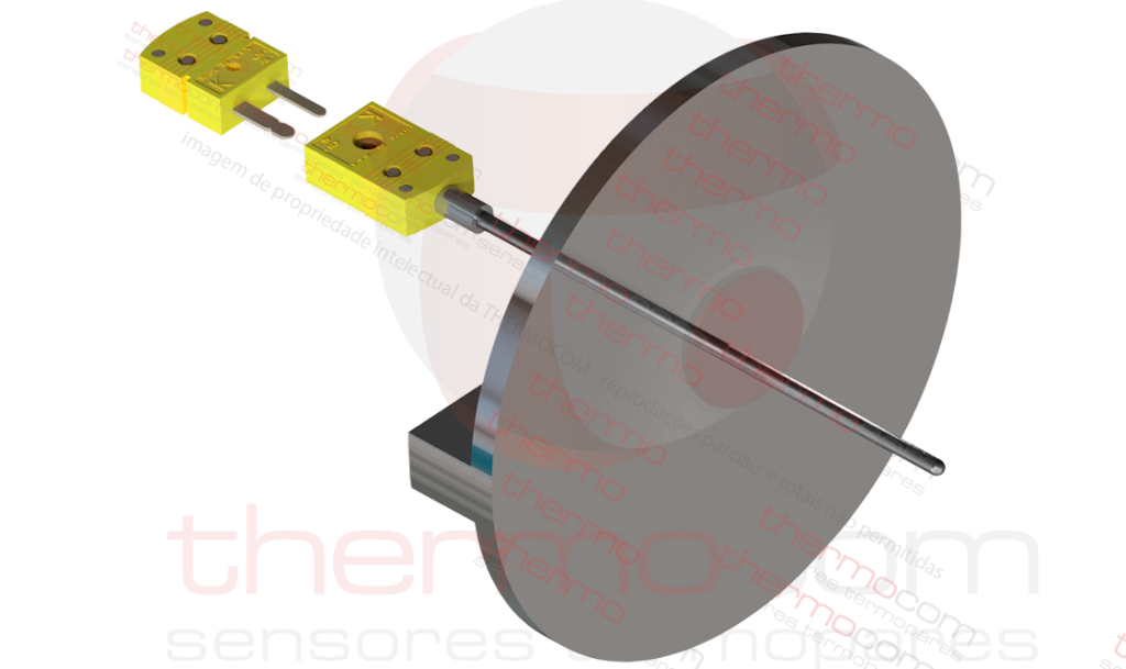 Termopar com Conector Standard na Bainha (com Flange) - THCOM TC34