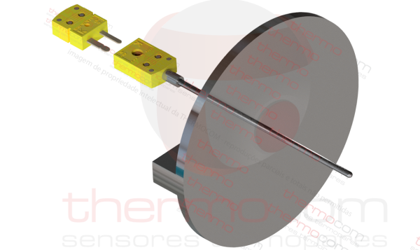 Termopar com Conector Standard na Bainha (com Flange) - THCOM TC34