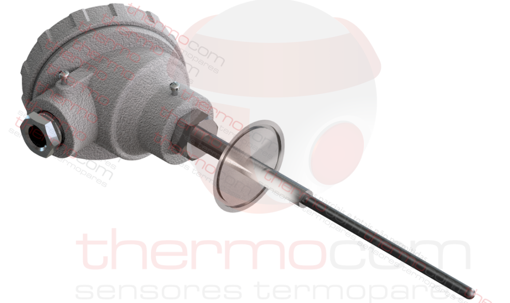 Termorresistência com Cabeçote, Bainha e Triclamp - THCOM TR40