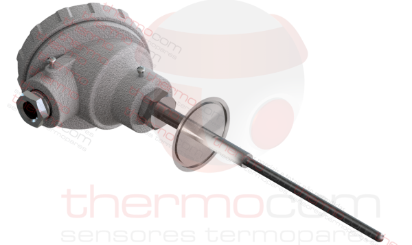 Termopar com Cabeçote, Bainha e Triclamp - THCOM TC40
