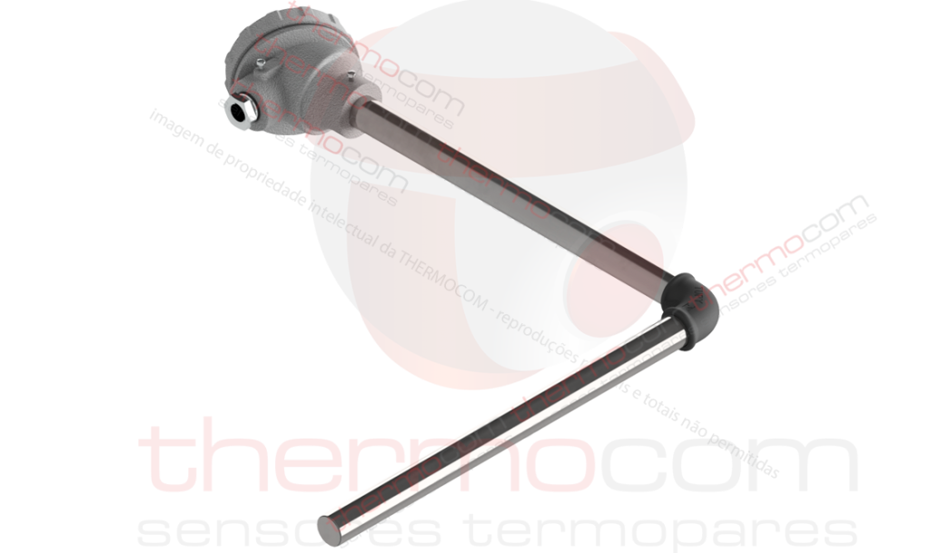 Termorresistência Angular com Cabeçote e Tubo de Proteção - THCOM TR46