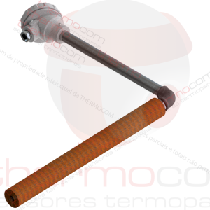 Termopar com Cabeçote e Tubo de Proteção Perlítico - THCOM TC46