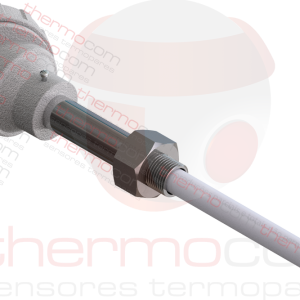 Termopar com Cabeçote e Tubo de Proteção Cerâmico (com Rosca Fixa) - THCOM TC50