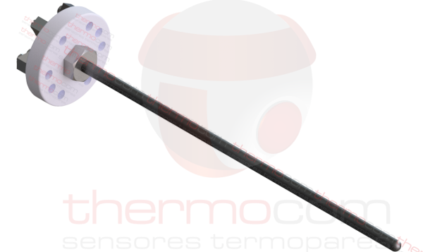 Termopar Bainha Metálica com Bloco de Ligação Cerâmico - THCOM TC30