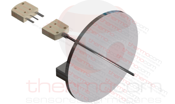 Termorresistência com Conector Miniatura na Bainha (com Flange) - THCOM TR34