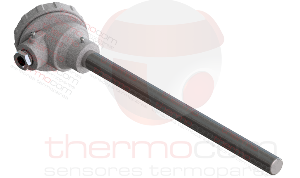 Termorresistência com Cabeçote, Bainha e Tubo de Proteção Inox - THCOM TR44