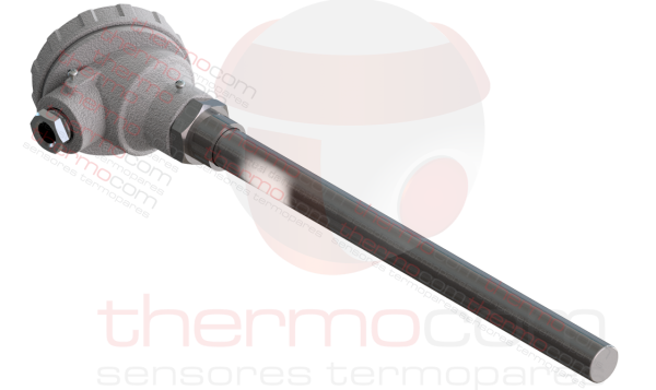 Termopar com Cabeçote e Tubo de Proteção (com Rosca Fixa) - THCOM TC44
