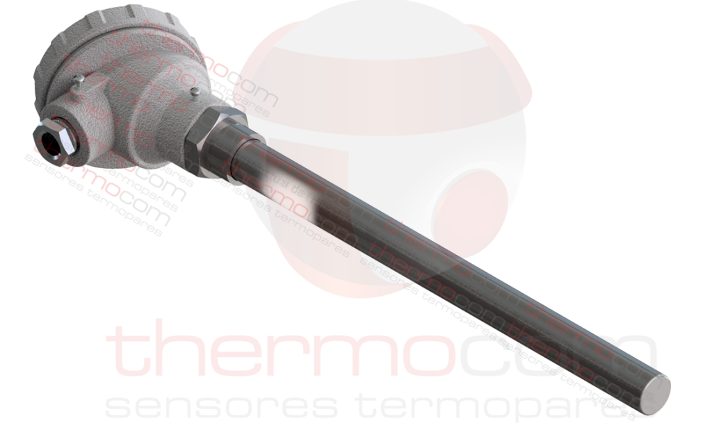 Termorresistência com Cabeçote e Tubo de Proteção (com Rosca Fixa) - THCOM TR44