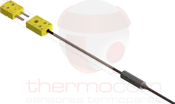 TERMOPAR COM POTE E CONECTOR MINIATURA NO RABICHO - THCOM TR16