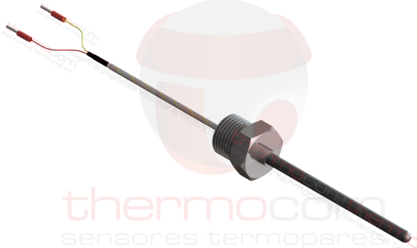 TERMOPAR COM ROSCA SIMPLES DE CONEXÃO AO INSTRUMENTO - TC24 Seiries